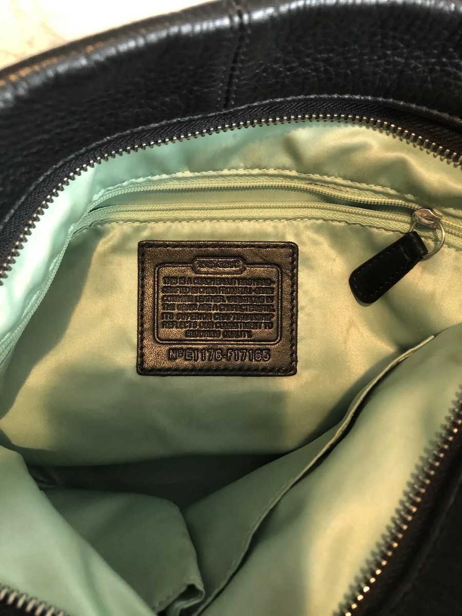 バッグ 7 Coach Brooke F17165 Black Pebbled Leather Hobo Handbag Purse