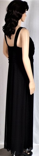 B. SMART size 14 (Misses) black OTS full-length formal gown 100% polyester - Picture 4 of 12