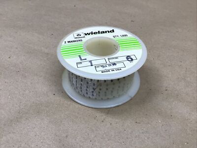 Wieland marking 6 On Wire Marker 1000 NOS size 1 #70G23