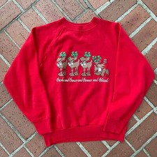 Vintage Christmas Sweatshirt Novelty Funny Holiday Reindeer Adult Lg 90 s 80 s