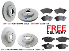 FOR MERCEDES SALOON C220 C230 (2001-2007) FRONT & REAR BRAKE DISCS AND PADS SET