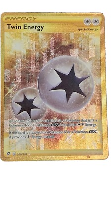 Pokmon TCG Twin Energy 209/192 Gold Secret Holo Rare NM | eBay