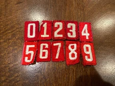 Older Style Red Solid Boy/Cub Scout Unit Number Your Choice of Number Quantity