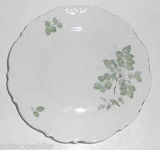 Mitterteich China Germany Porcelain Green Leaves Bread Plate