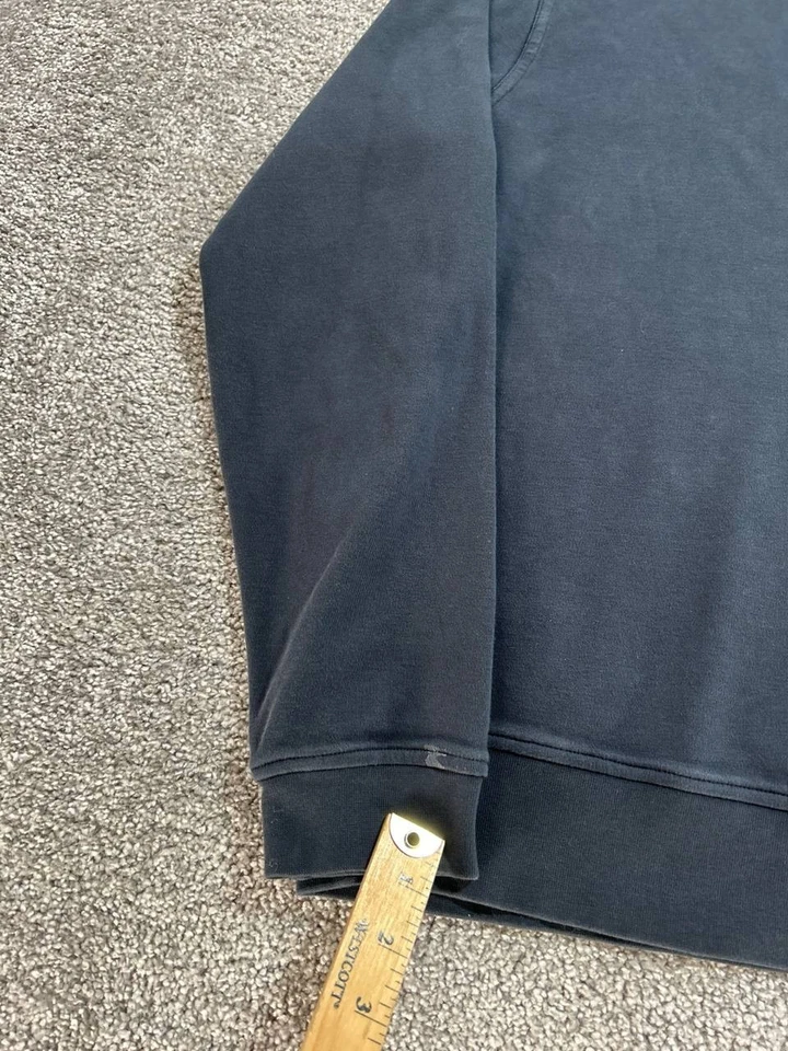 Burberry London Sweatshirt Mens XL Blue Logo Cotton Mock Neck Quarter Zip Casual - Image 4 of 4