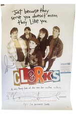 Clerks Cast Autographed Signed 27x40 Poster Kevin Smith Jason Mewes ACOA