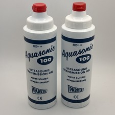 Lot of 2 Bottles- Parker Laboratories Aquasonic 100 Ultrasound Transmission Gel