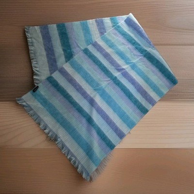 AMOR a la VIDA Alpaca Blend Lap Blanket Throw 26''x80'' Striped Soft Purple Blue