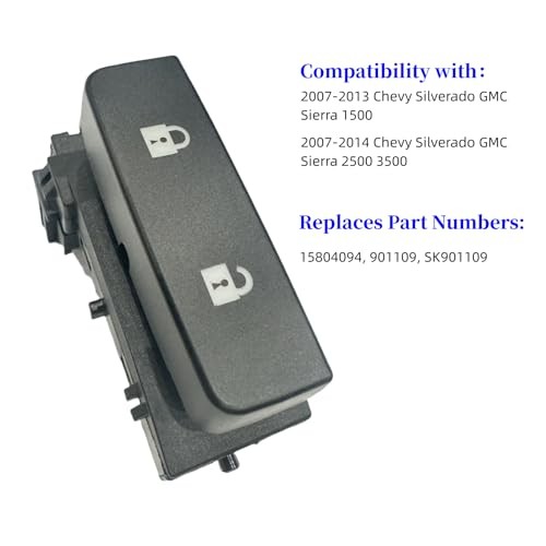 Power Window Switch Driver Left Side Black For Chevy GMC 10398563