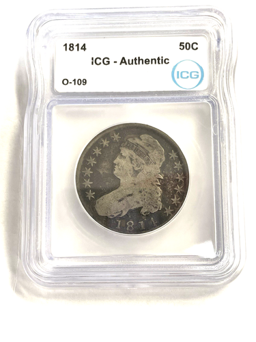 1814 Capped Bust Half Dollar, ICG-Authentic, 1,039,075 Minted. REEDERSONG - Picture 6 of 13