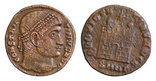 Constantinus I The Great 306-337  Peаrly diadem  AE18mm 3g Camp Gate Heraklea