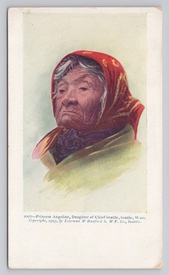 Princess Angeline Daughter of Chief Seattle Antique 1900s Postcard