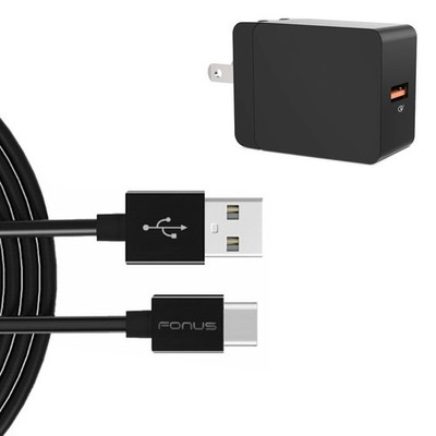 For Galaxy A13/A14/A15/A16/A17 - 18W Fast Home Charger 6ft Long USB-C Cable