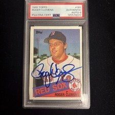 1985 Topps - Roger Clemens #181 (RC) Autograph