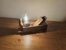 Alter Hobel als Lampe Led Retro Holz Tischlampe 