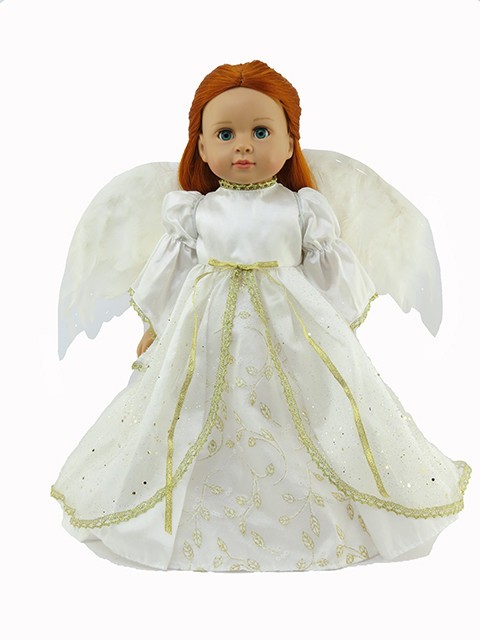 18'' doll angel costume with feather wings Easter Christmas fits AG dolls