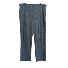 Eileen Fisher Wide Leg Viscose Jersey Pants M Gray Trousers Travel Capsule