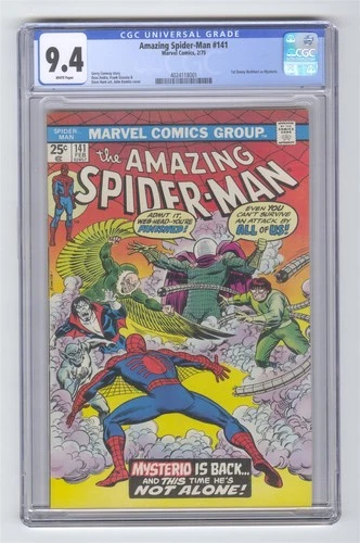 Amazing Spider-Man #141 CGC 9.4 Marvel Comic White Pages 1st Mysterio 2 Morbius