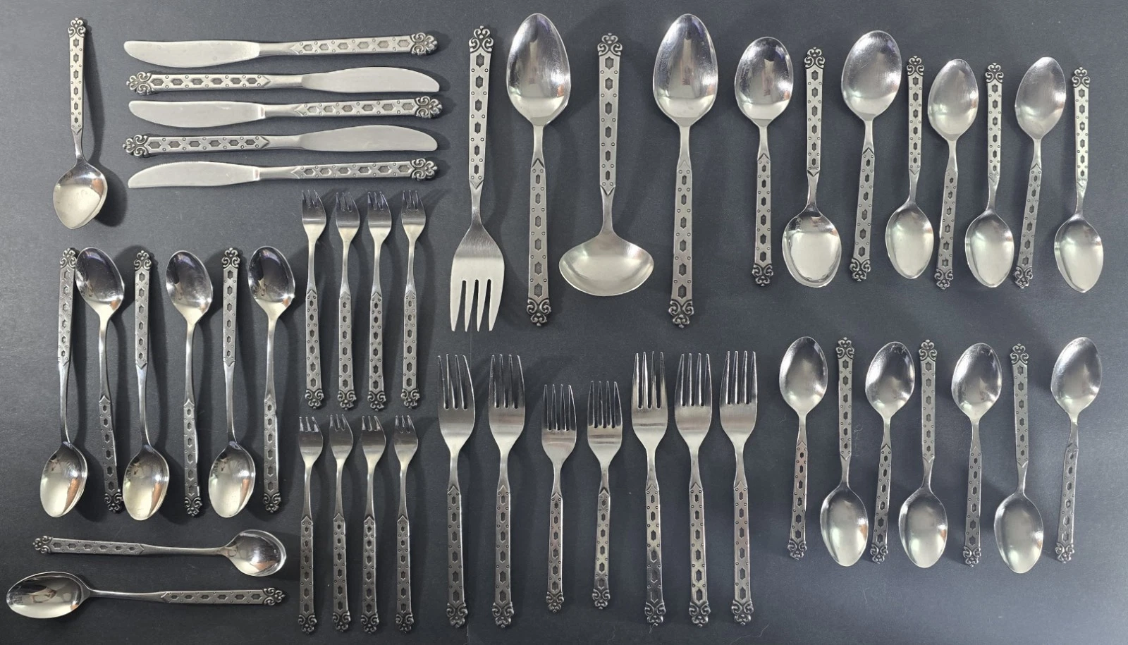 Oneida / Northland San Francisco Vintage 48 Pc. Set Stainless Flatware Lot Japan