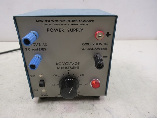 Sargent Welch Scientific Power Supply S-30973-60 AC/DC Variable Voltage Lab Unit