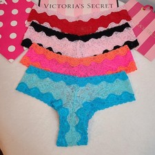VTG Victoria's Secret 4pk The Lacie Cheeky Panties Size S/M Neon Multi