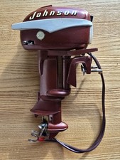 1950's Vintage K&O Johnson Sea Horse Batt Op 30 Toy Outboard Motor Works!