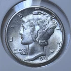 1935 . Mercury Dime . Gem BU . MS . Uncirculated . Full Bands