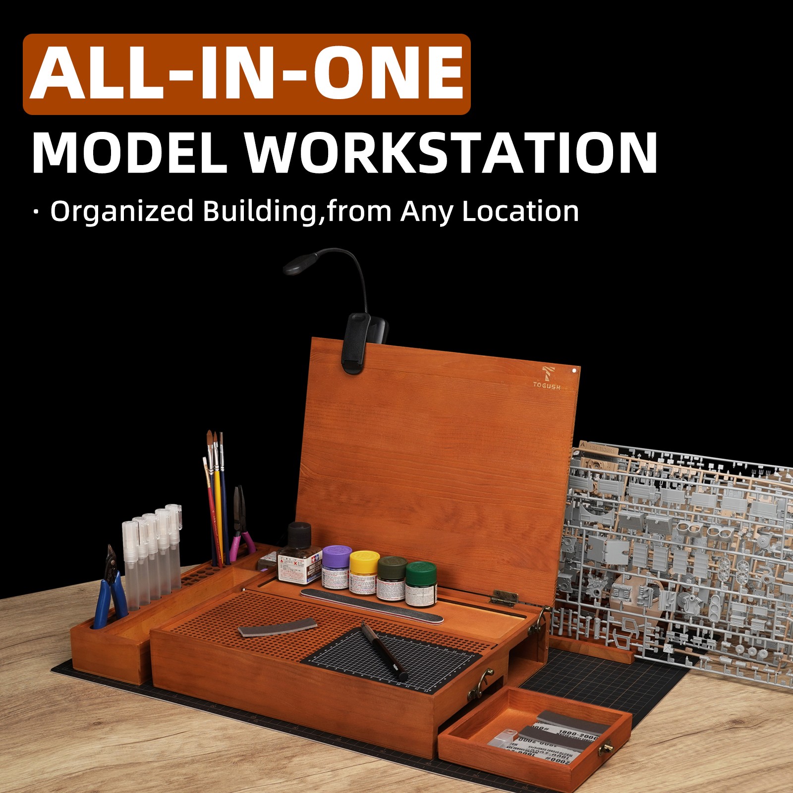 Model Building Station, Portable Model Building Miniature Workbench ...