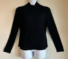 Lafayette 148 New York Womens Black Long Sleeve Turtleneck Shirt Size XL