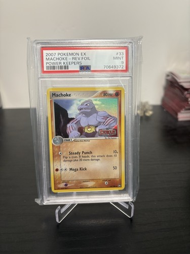 PSA 9 MINT Pokemon Ex Power Keepers Machoke Reverse Rev Holo Foil #33