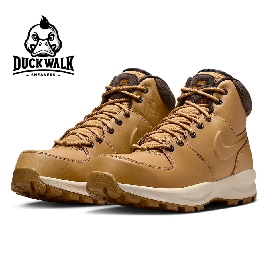 Nike Manoa Leather Boots Water Resistant Wheat Tan HF7095-700 Men's Multi Size