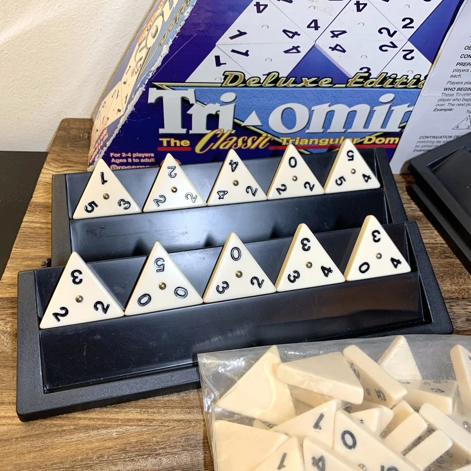 Triominos Deluxe Edition Triangular Domino Game Complete Pressman 2004 - Image 3 of 4