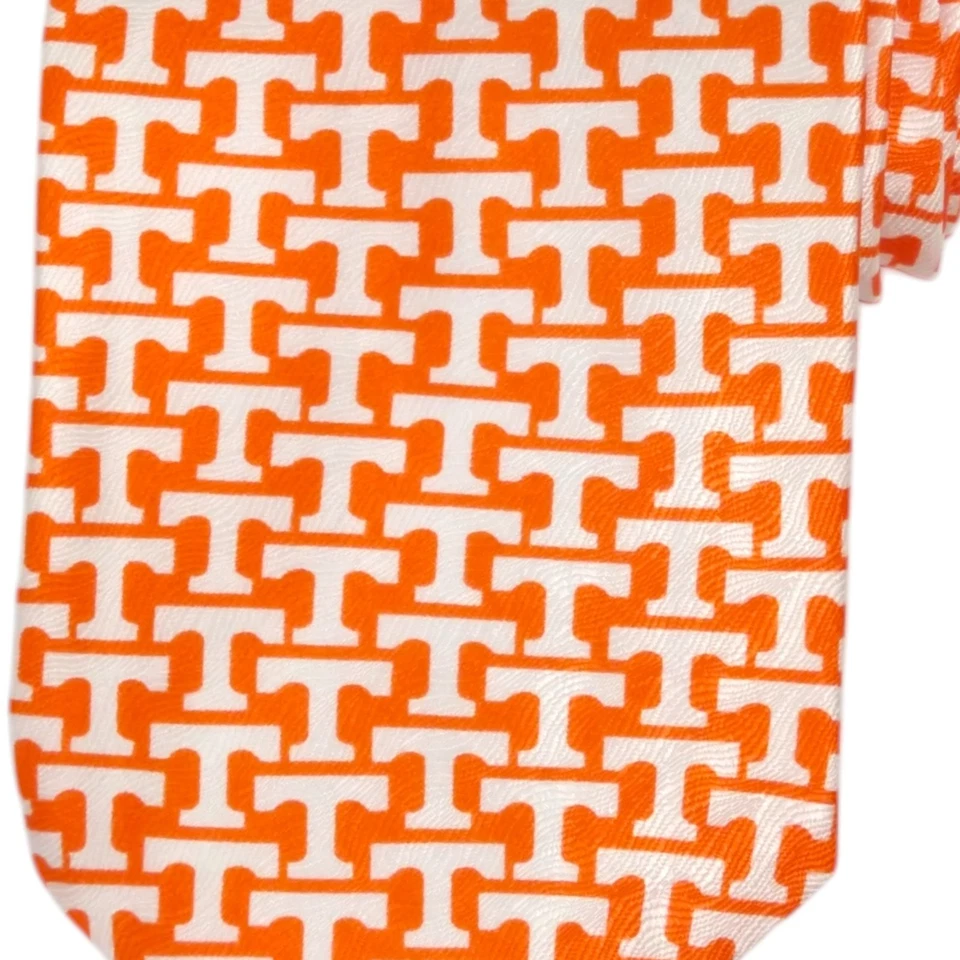 Corbata de seda Ralph Marlin Tennessee Volunteers 3,75 UT VOLS naranja blanca EE. UU. Foto 2 de 4