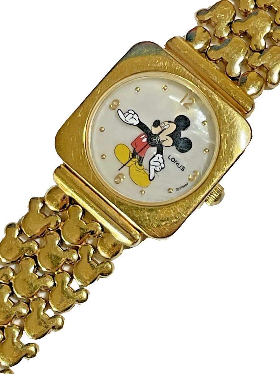 Authentic Disney Mickey Mouse watch in gold, silver, and cubic zirconia. NIB Amazon.com: Disney Officially Licensed Mickey Mouse Watch  main image 4