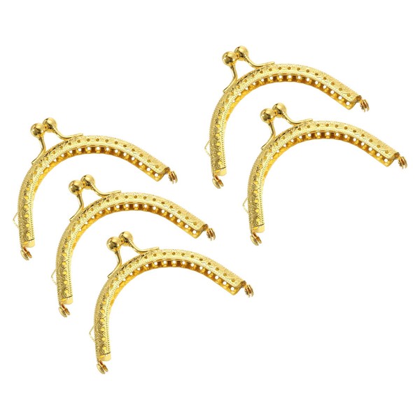"5 StüCk Metall-GeldböRsenrahmen, 3,35\" Kussverschluss, Retro, Gold"-image