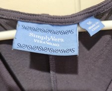 Vintage Simply Vera Vera Wang Medium Sleeveless Gray Slimming Crisscross Style