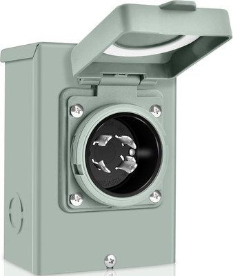 30A Generator Power Inlet Box NEMA 3R Generator Outlet Box for Outdoor Receptacl