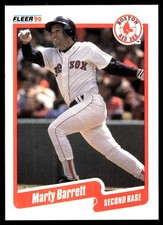 Marty Barrett 1990 Fleer #266 Boston Red Sox MLB READ FREE SHIPPING AutographDen