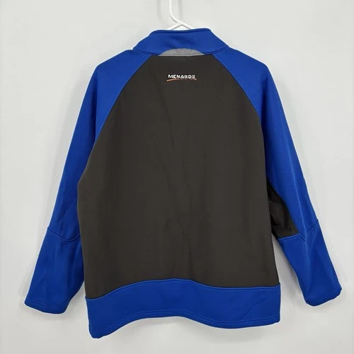 Menards Jacket Full Zip Long Sleeve Collared Work Blue Gray Size XL Mens image 5