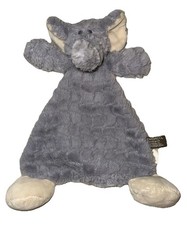 Demdaco Elephant Plush Lovey Rattle Grey Soft Security Blanket Toy 12 Stuffed