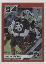 2019 Panini Donruss Optic Rookies Red Prizm 60/99 Clelin Ferrell #104 ff5