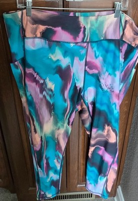EUC - Tek Gear Ultrastretch Colorful Yoga Pants 3X  Polyester/Spandex