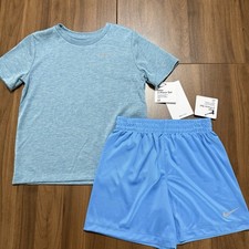 Nike Boys Dri-Fit 2 Piece Matching Set Shirt Shorts Outfit Size 4T Activewear