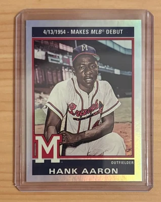 Hank Aaron TOPPS Heritage High Number 2025 Insert Refractor 76R-1 Braves - Bild 1 von 2