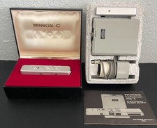 1969 Minox C Camera 2300701  Unused Heliotron ME-1 Flash Box Papers