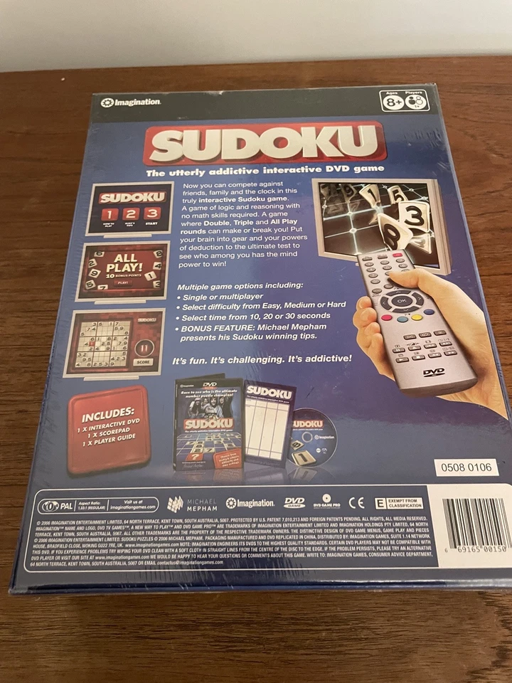 Sudoku Interactive DVD Game fun and Challenging boxed New sealed - Image 2 of 2