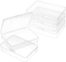 5 Pcs Small Plastic Box 4X3X1 Inches Small Storage Containers with Lids Mini Cle