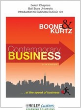 Contemporary Business 14th Edition (Select Chapters Ball State University)