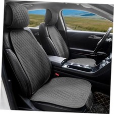 2 Pack Linen Front Car Seat Covers for Cars, Breathable Linen 2Pack Dark Grey