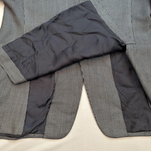 Canali Saks Fifth Avenue Blazer Mens 44 Gray Houndstooth Wool Made Italy Jacket - Picture 22 of 23